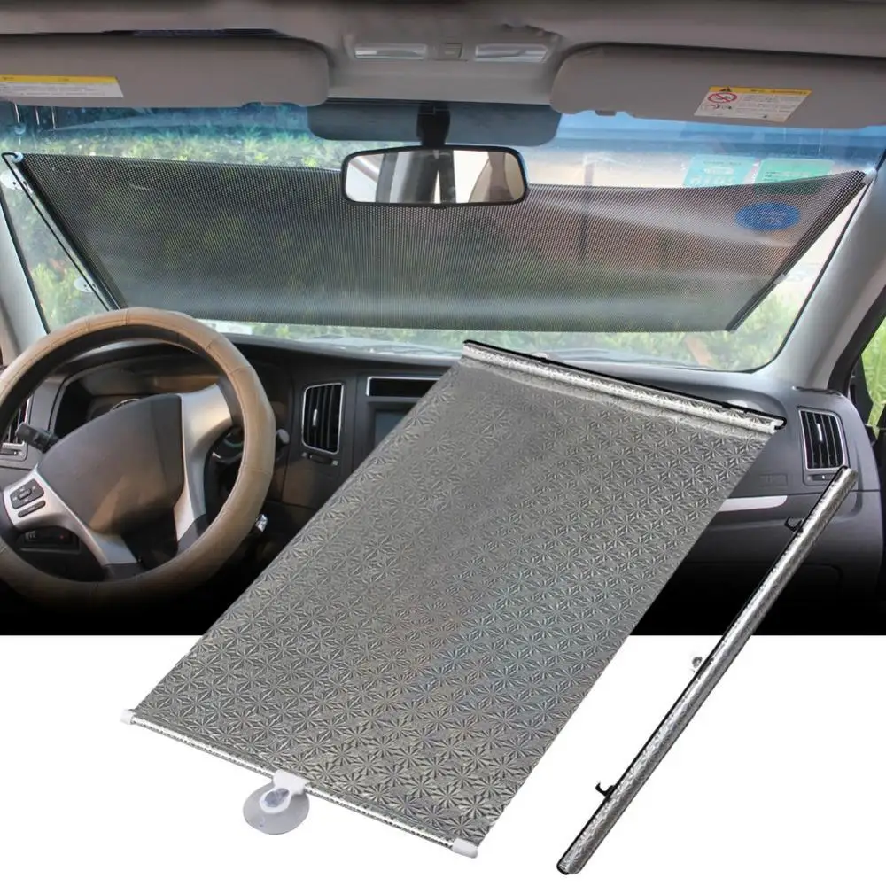 

60% Dropshipping!!Summer Car Automatic Retractable Windshield Window Sunshade Cover Shield Curtain