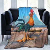 new animal chicken 3d printing printed blanket bedspread blanket retro bedding square picnic wool soft blanket