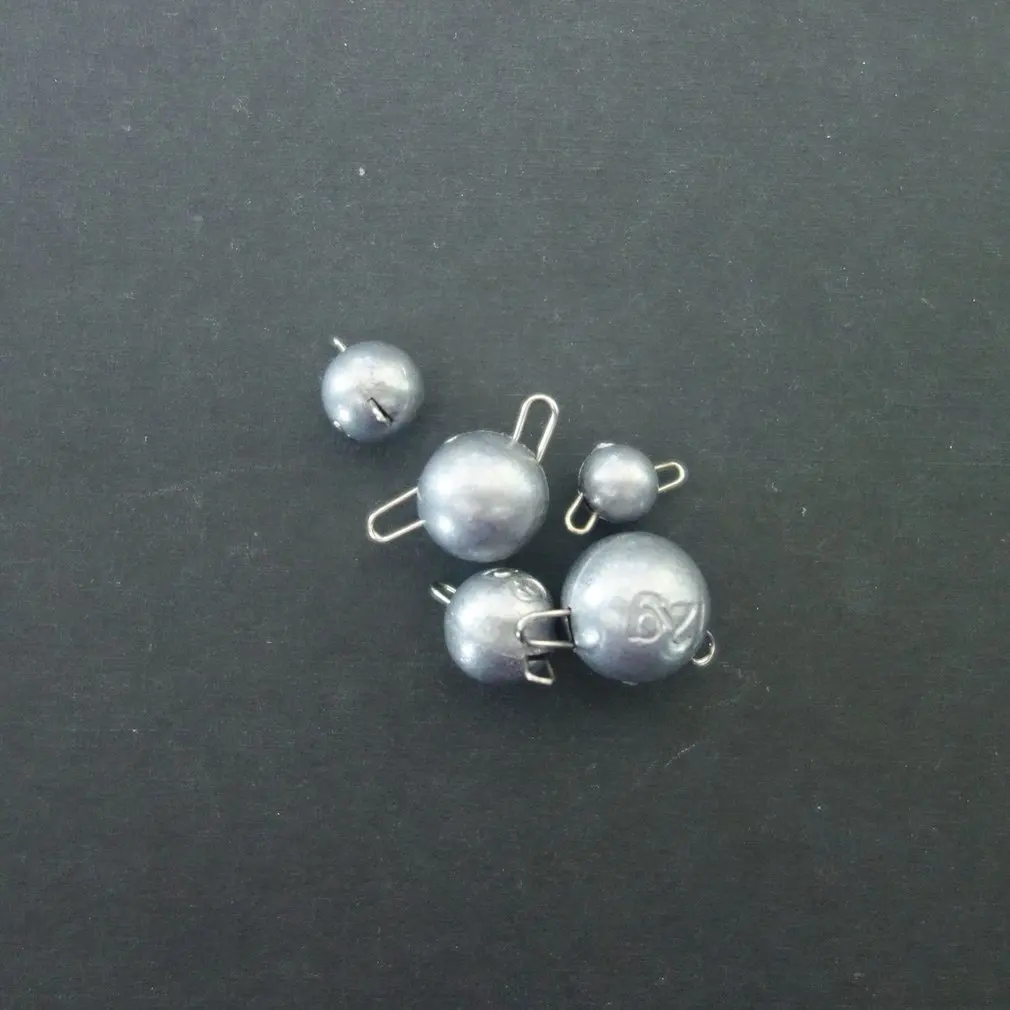 10 шт. Малый размер Круглый свинцовый крючок джиг-головка с глубокой водой грузило