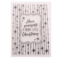 merry christmas frame plastic embossing folder diy scrapbook album card gift packing decoration cutting die paper craft template