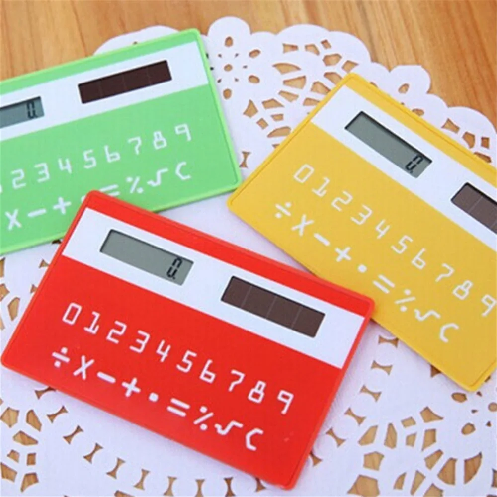 Портативный Калькулятор Мини Ручной ультра-тонкий канцелярская карточка