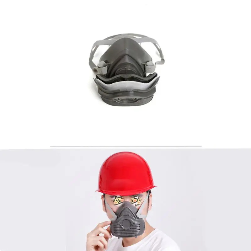 

Half Face Rubber Anti-Dust Mask Industrial Particulate Dust Filter Pm2.5 Harmful Substance Respirator