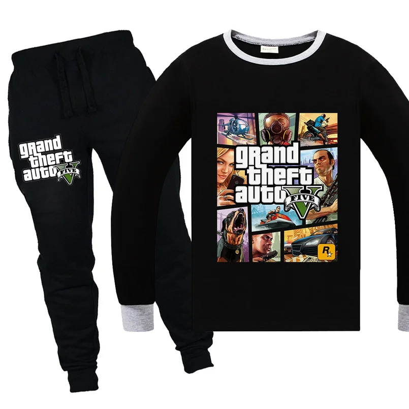 Новая детская одежда Grand Theft Auto V футболка с капюшоном и надписью для мальчиков Топ