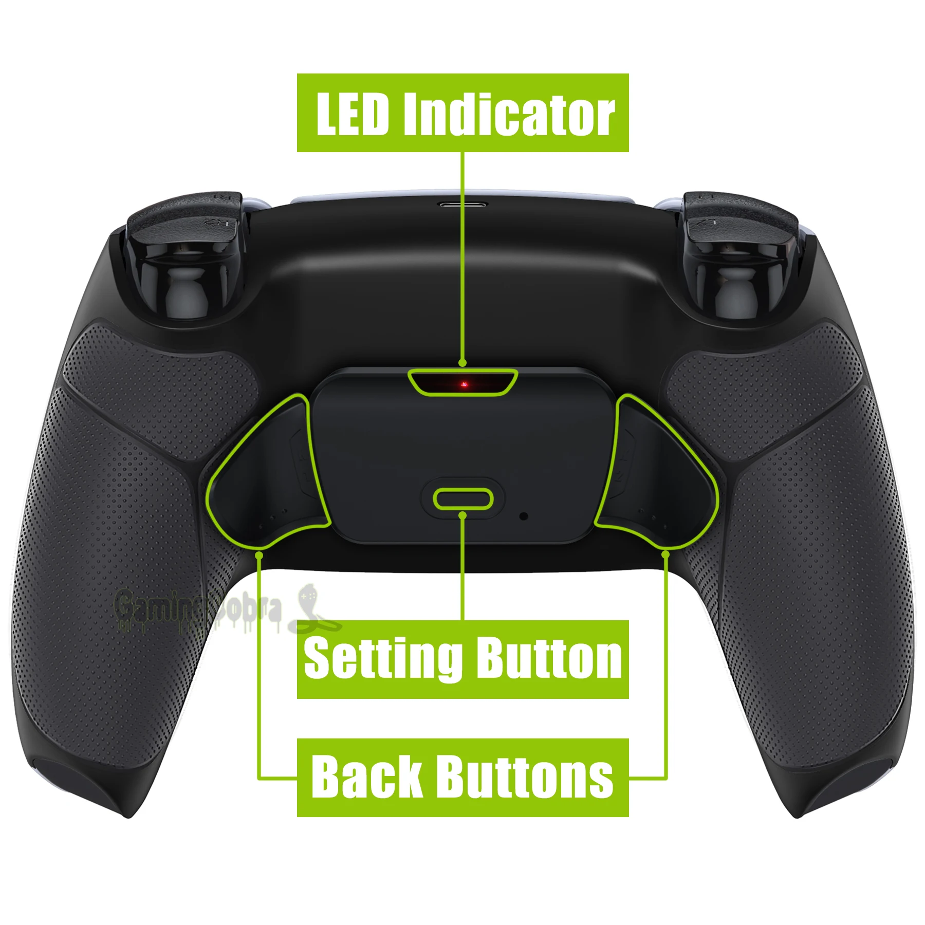 Kit para Ps5 Extremate Rubberized Grip Rise Programável 2.0 Remap Controlador Bdm 010 & 020