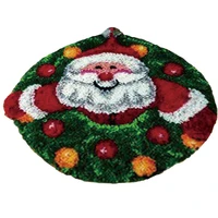 christmas decoration latch hook kit button christmas carpet embroidery santa claus diy carpet embroidery mat latch hook rug kits