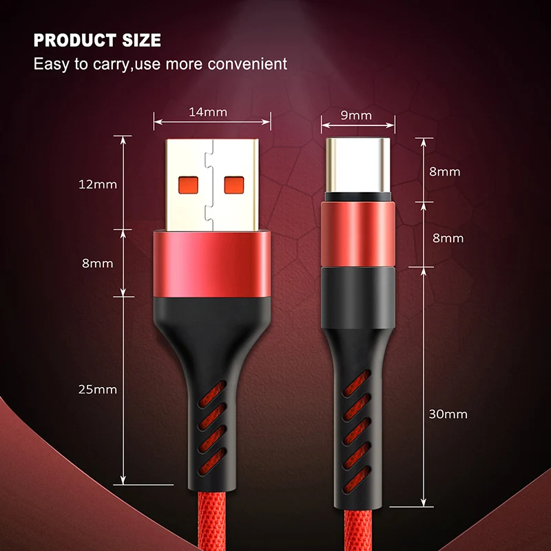 Кабель USB C кабель type C кабель для мобильного телефона Быстрая зарядка телефонный кабель для samsung S9 huawei P10 nintendo Oneplus 5 черный C245