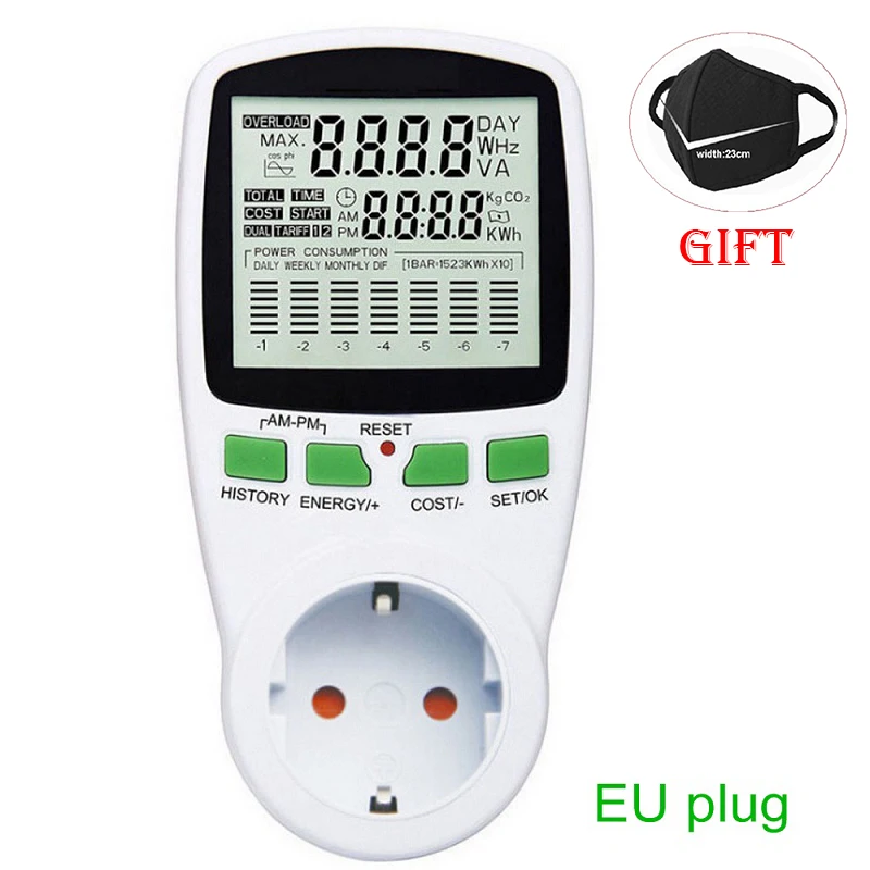 Цифровой счетчик электроэнергии ваттметр с ЖК дисплеем измерительным выходом