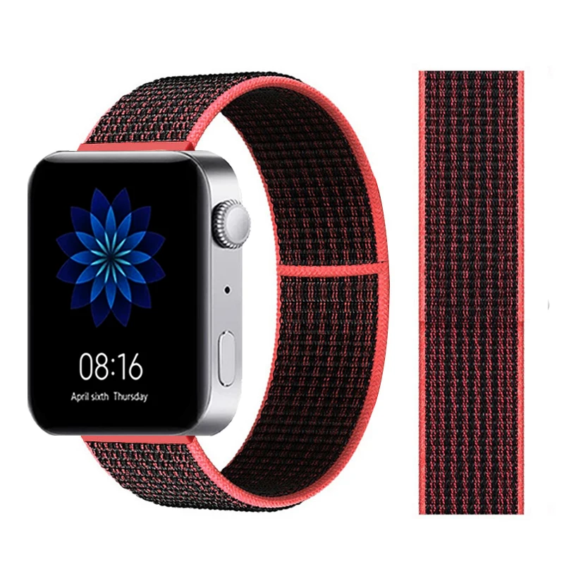 

Strap For Xiaomi Mi Smart Watch MIUI Replacement 18mm Belts bracelets for xiaomi smart watch Accessories Nylon loop band