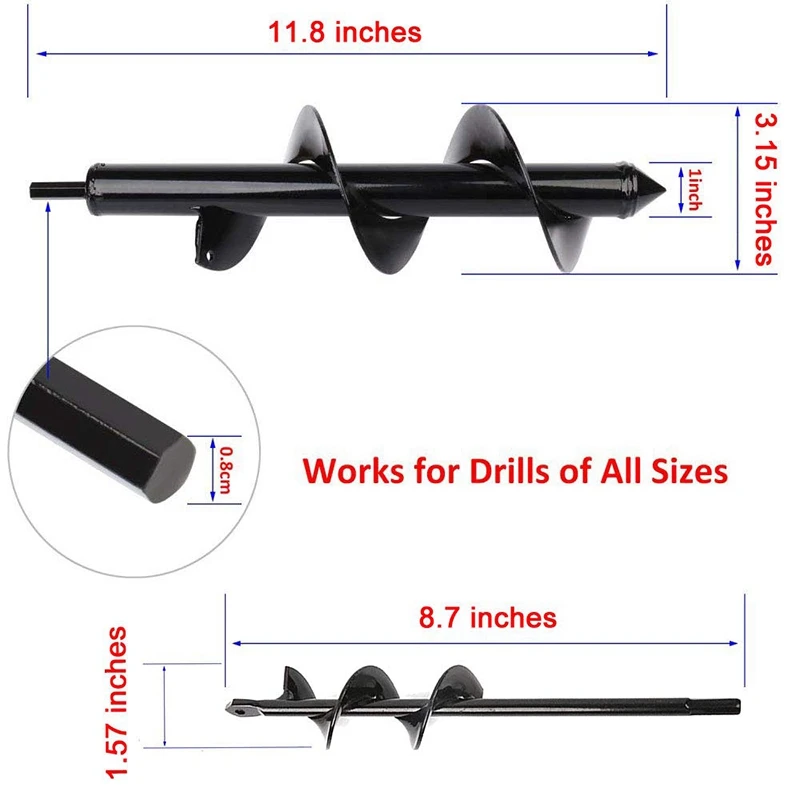 Набор сверл вложения 2 шт. садовые спиральные посадочные отверстия тюльпан