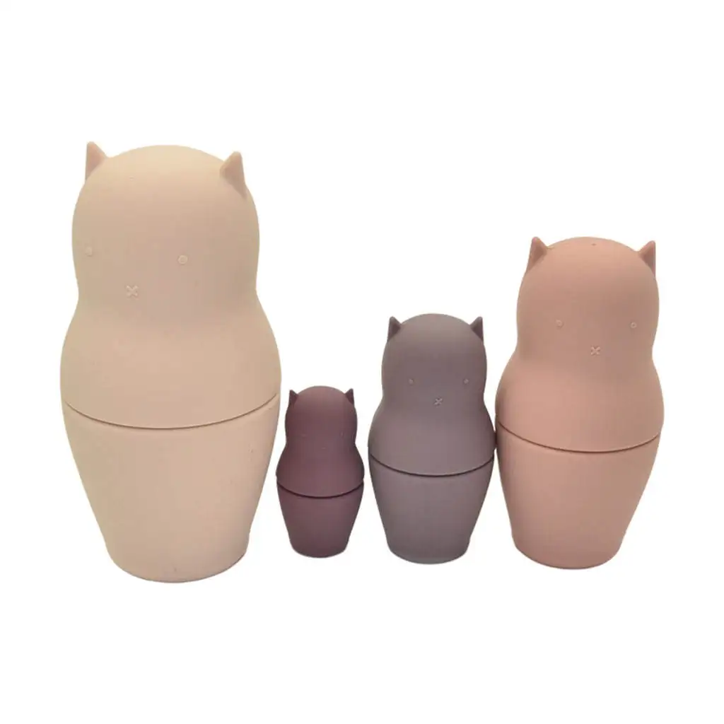 Русская игрушка-гнездо силиконовая Матрешка куклы бабушка Монтессори игрушка