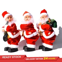 christmas gifts shaking hip music santa claus electric toys christmas ornaments elderly doll gifts holiday holidays kids toys