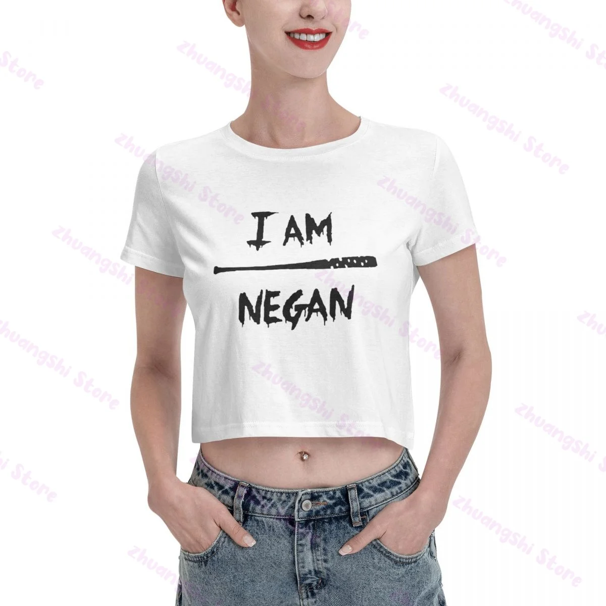 

Модная женская короткая футболка I Am NEGAN Negan