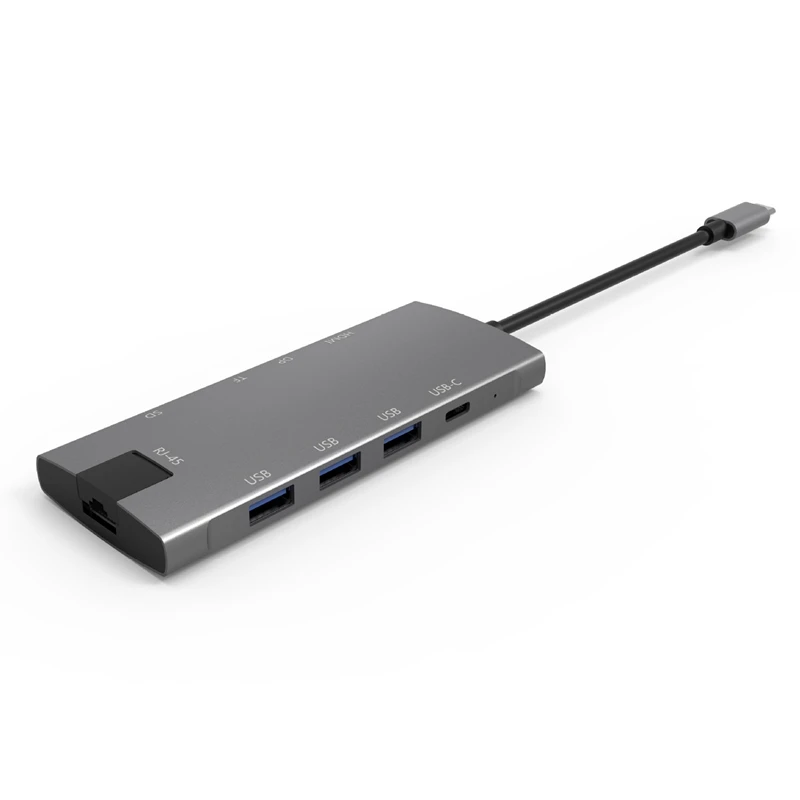 USB C концентратор RJ45 + Hdmi DP USB3.0 type к Gigabit Ethernet Rj45 Lan адаптер для ноутбука MacBook