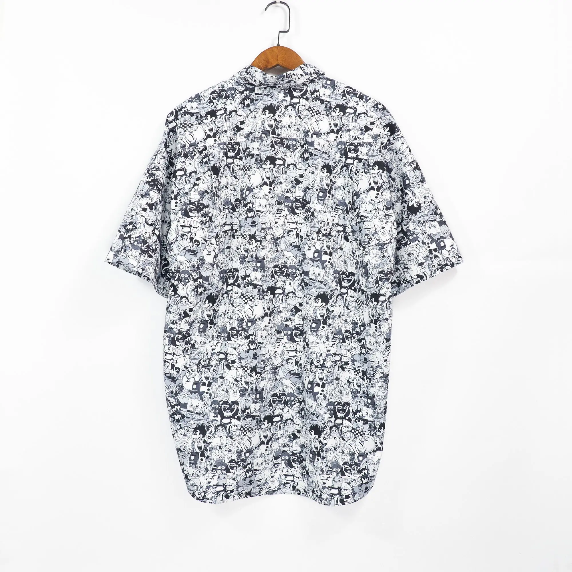 Vetements floral female couple loose street hip-hop trend shirt men's cotton letter printing