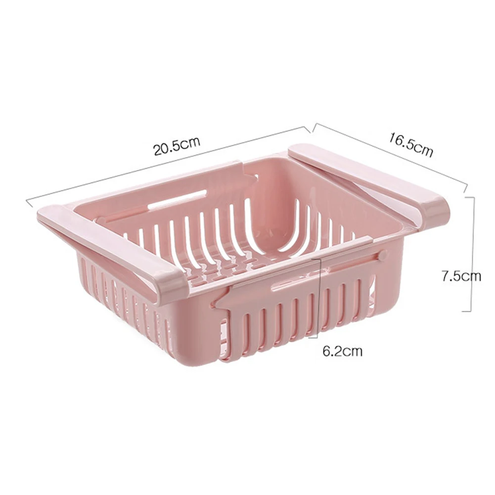 

Hot SALE! Retractable Capacity Kitchen Freezer Fridge Organizer Slide Under Shelf Space Saving Drawer Box Rack Holder