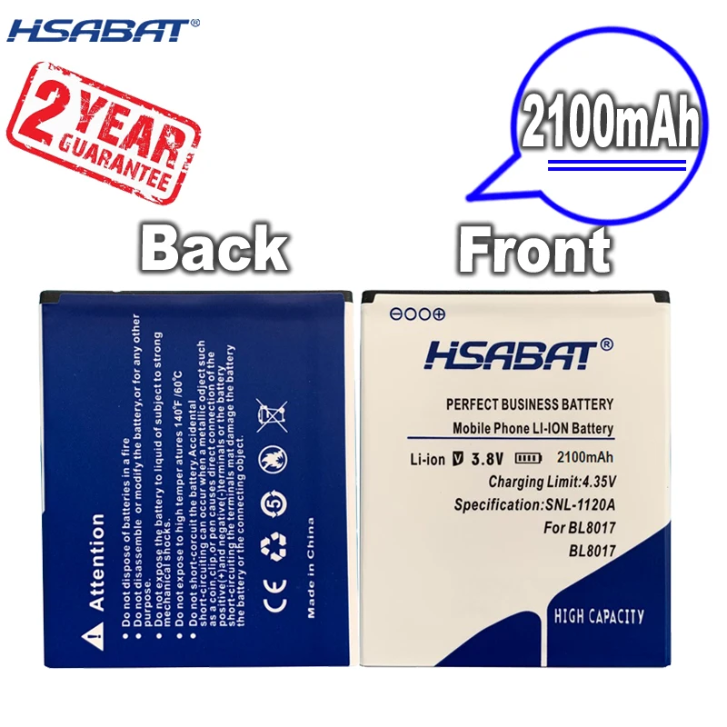 Новое поступление [HSABAT] 2100mAh BL8017 Сменный аккумулятор для FLY BL8017|Аккумуляторы