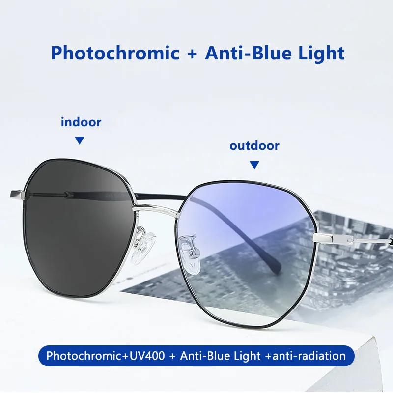 Круглые очки светильник UV400 модные для компьютеров женские и мужские оправы