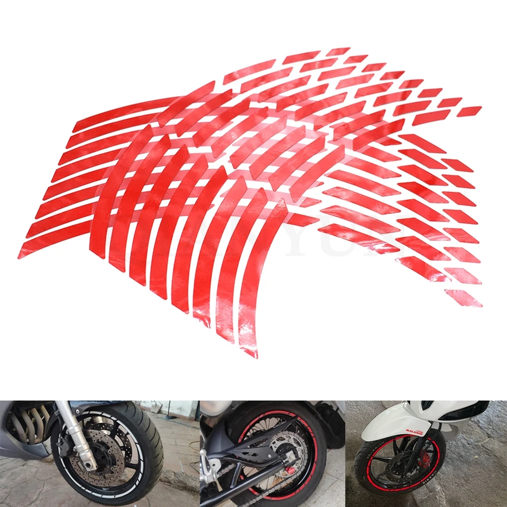 

Universal motorcycle car tire tire sticker reflective rim tape For Honda GROM CBR250R CBR300R CBR500R CBR500F/X CBR650F CB650F