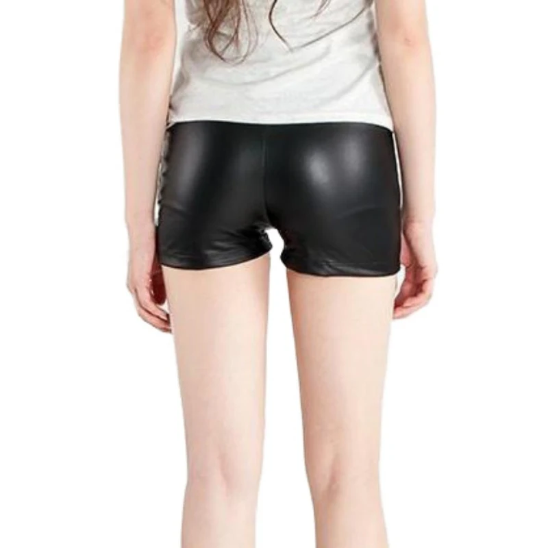 Хит 2019 женские модные шорты из искусственной кожи с высокой талией повседневные