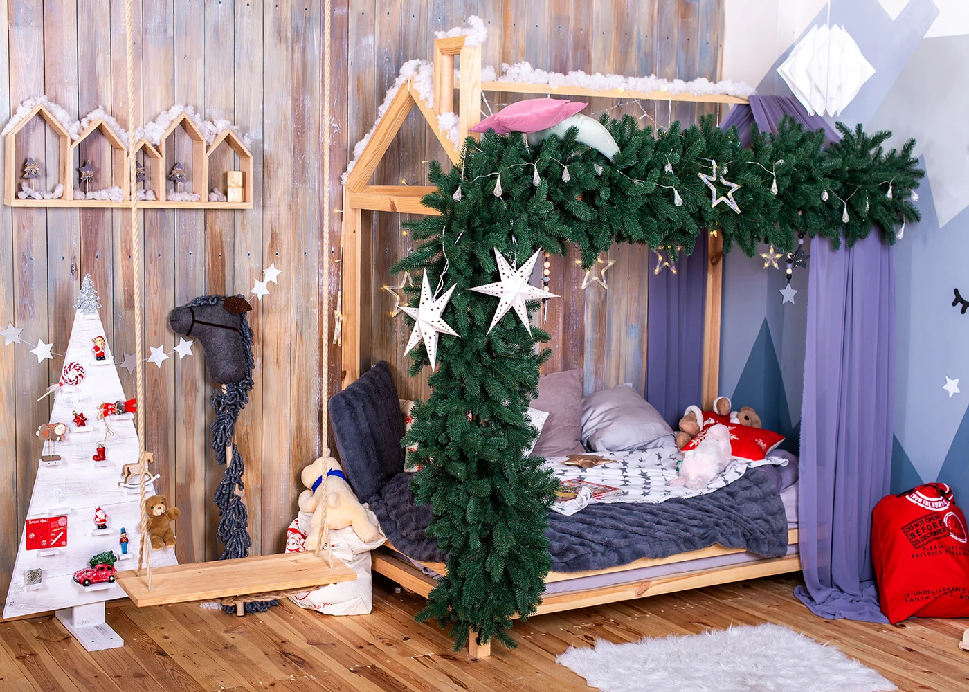 Кофе Photographic Backdrops Christmas Tree Stairs Wooden Floor fireplace Portrait Photography Backgrounds Photo Studio Shoot Props - Цвет: Кофе