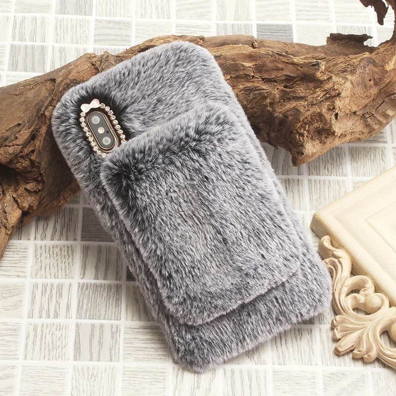 DIY мягкий пушистый популярный кролик красивый стильный резиновый чехол Защитный