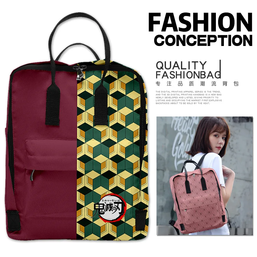 Рюкзак для косплея 3D из аниме рассекающий демонов дорожная сумка девочек и