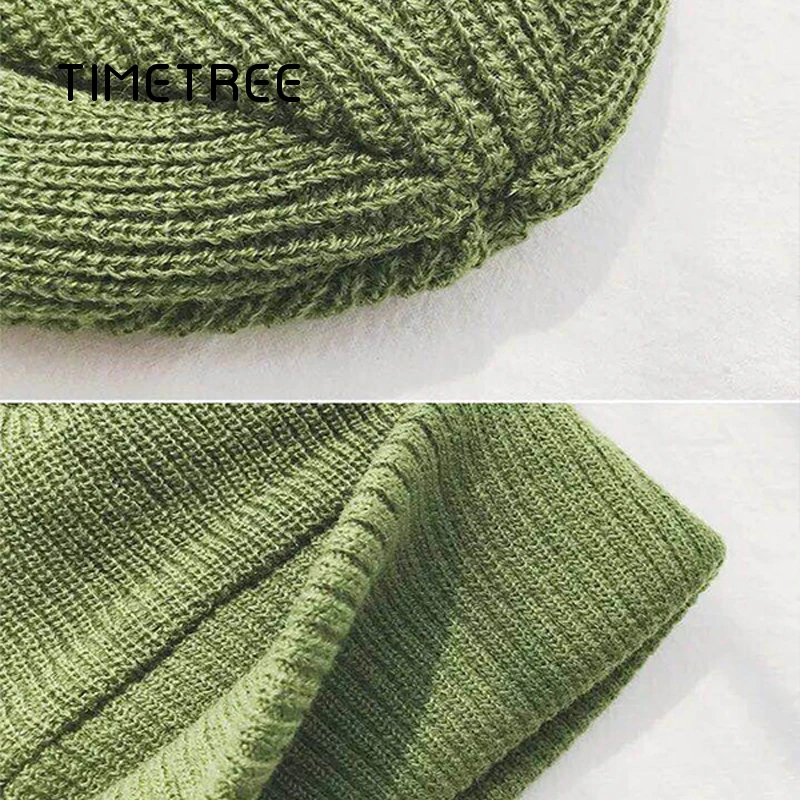 Модные однотонные толстые плюшевые ветрозащитные женские вязаные зимние теплые