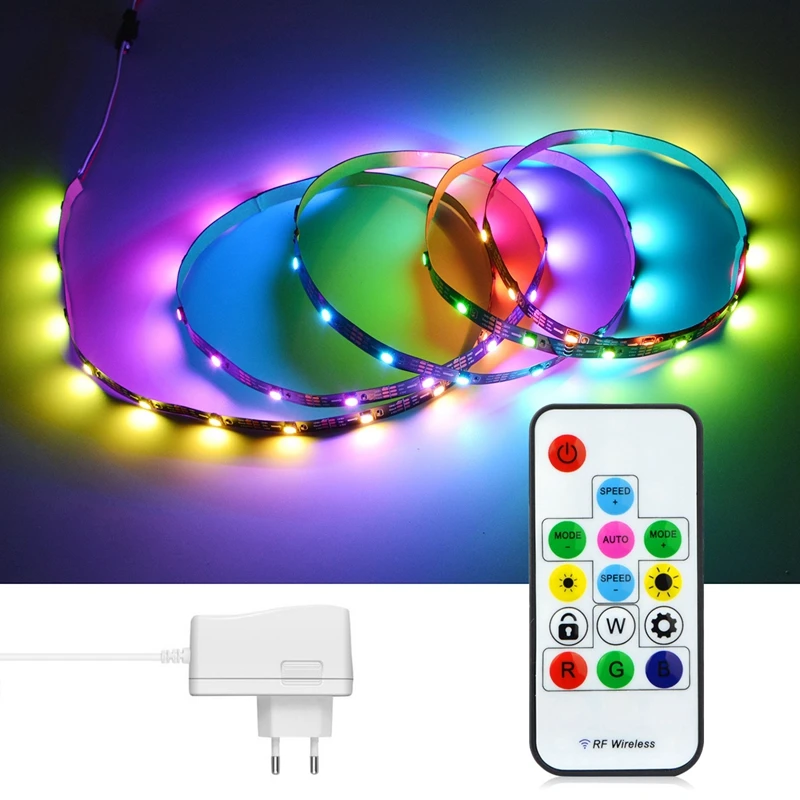 Цветной неоновый светильник 1 м-5 м лента 30 светодиодный s/M RGB индивидуально адресуемый светодиодный светильник 2811 IC умный светодиодный пиксельный светильник для подсветки телевизора