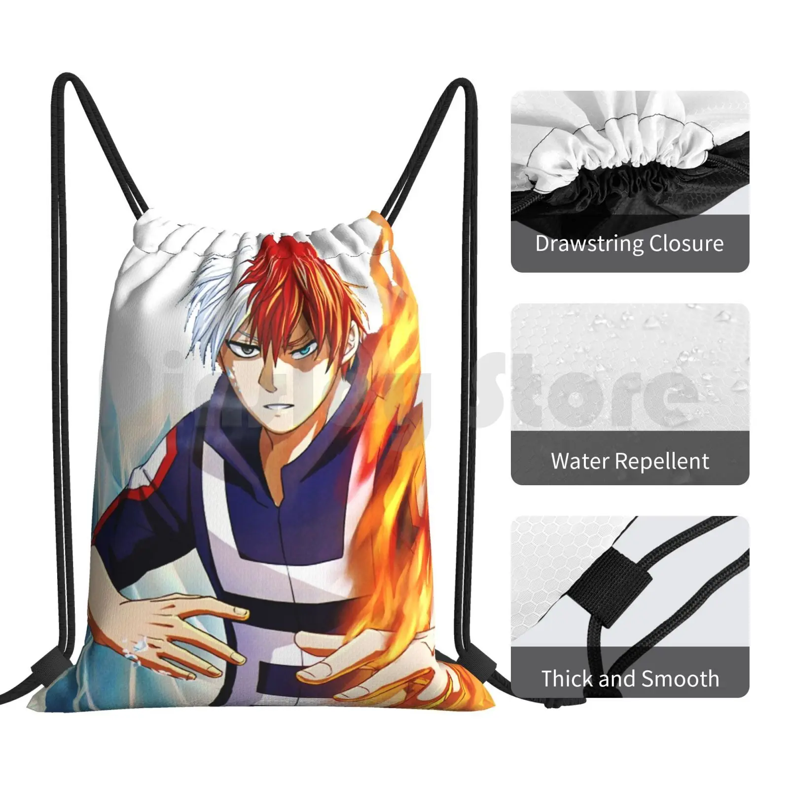 Boku No Hero Academia рюкзак Shoto сумка на шнурке спортивная для верховой езды скалолазания