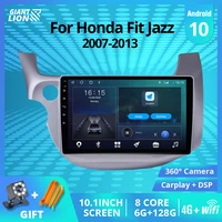2din android 10 car radio for honda fit jazz 2007 2013 stereo receiver gps navigation car multimedia player dsp auto radio igo