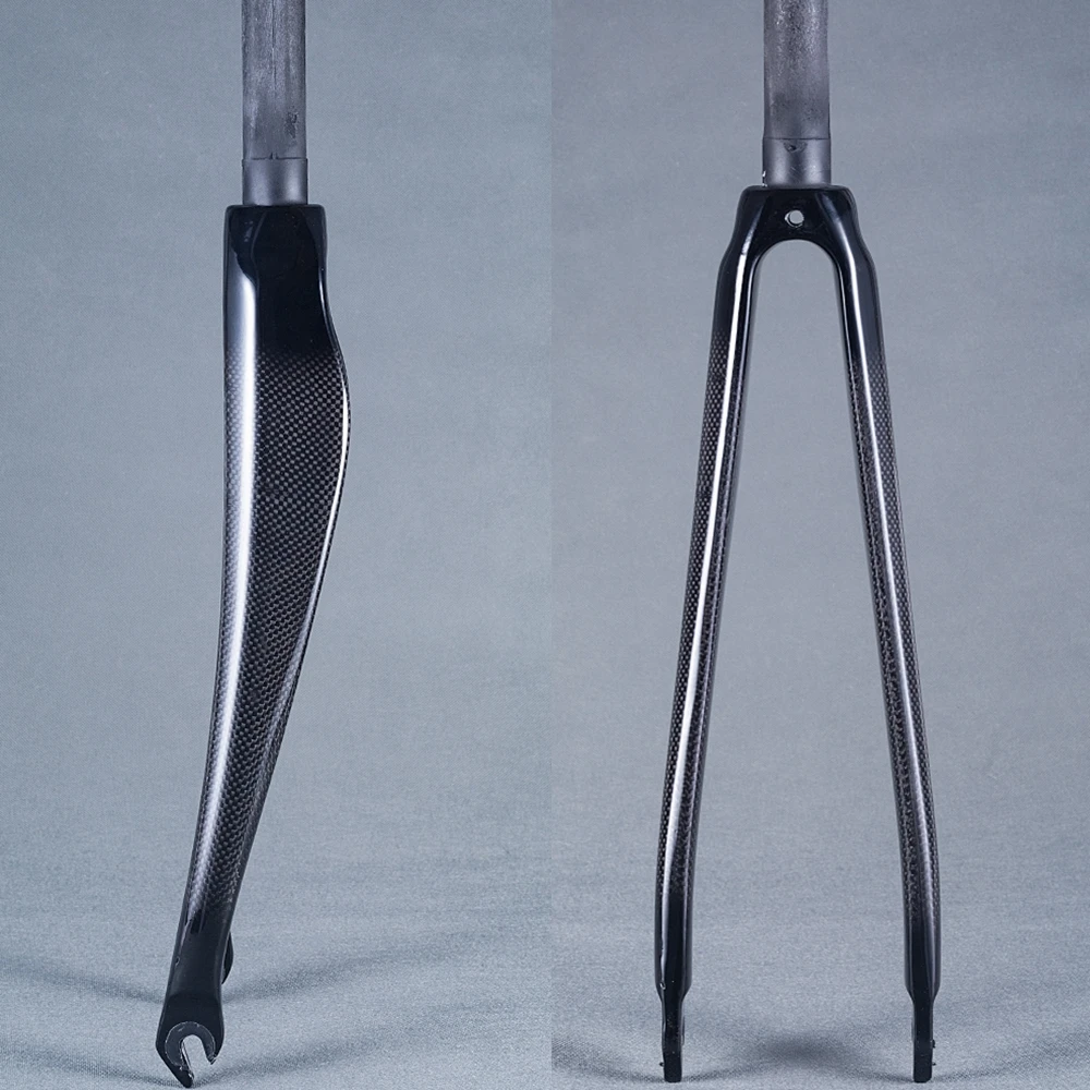 

Full Carbon Fiber 700C Bicycle 1 1/8 Cycling Road Bike Fork V Brakes 3K Glossy