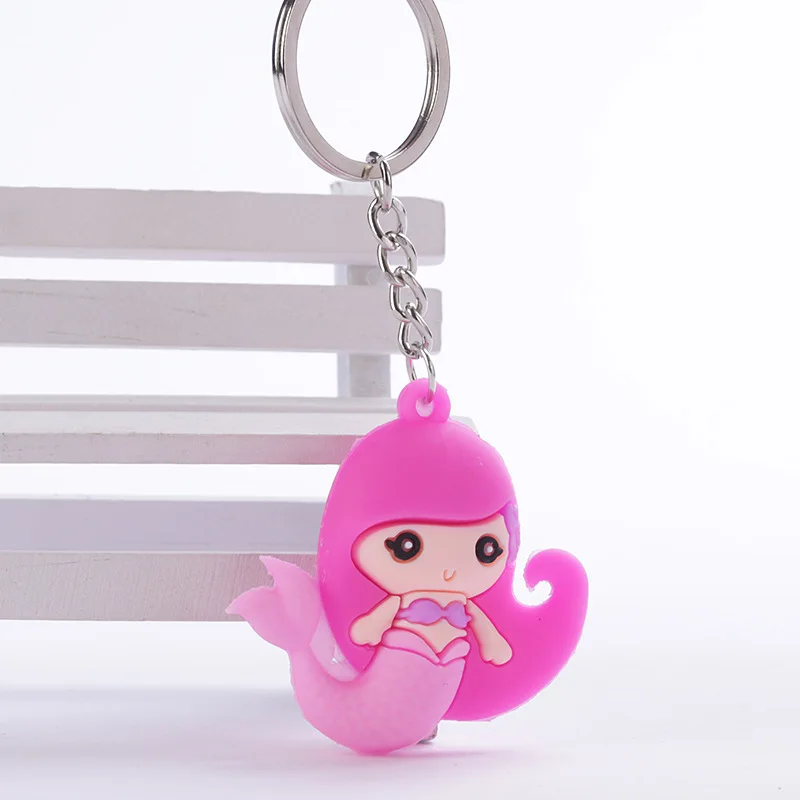 Брелок для ключей Русалочка из ПВХ аниме брелок с персонажами мультфильмов