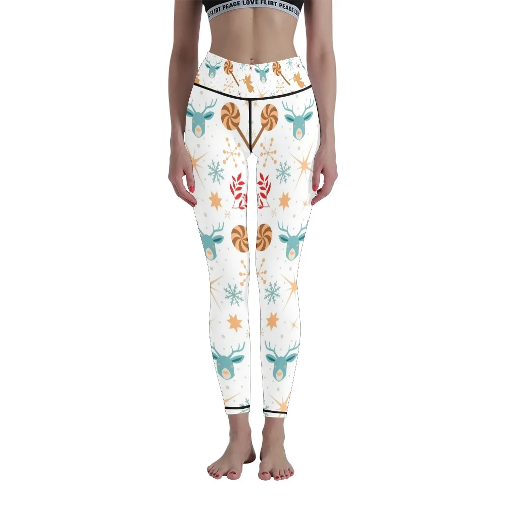 

New Design 3D Printing Ladies Tight Sports Leggings High Waist Yoga Pants Stretch Cropped Trousers Gym Legging Pants Wraps Leg