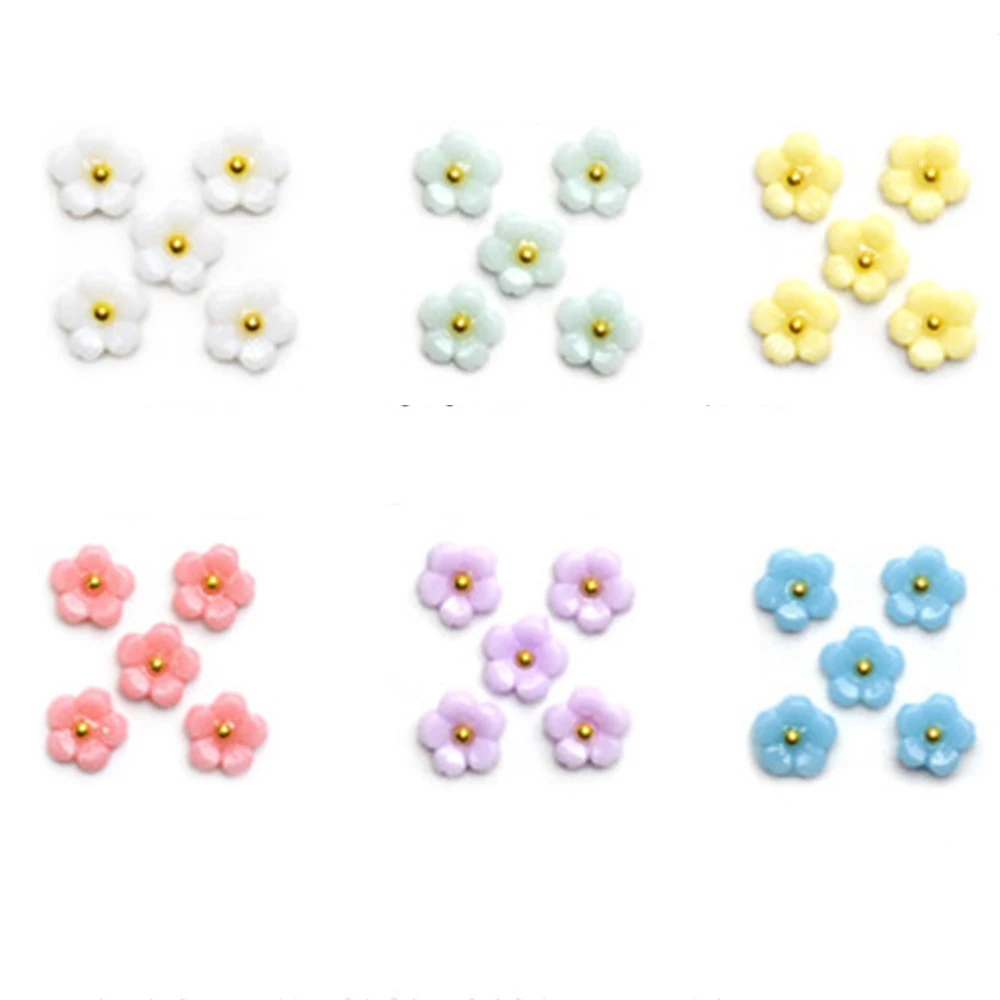 10 шт./пакет Новый 3D нейл арта декоративная наклейка для ногтей Kawaii Flower сделай сам