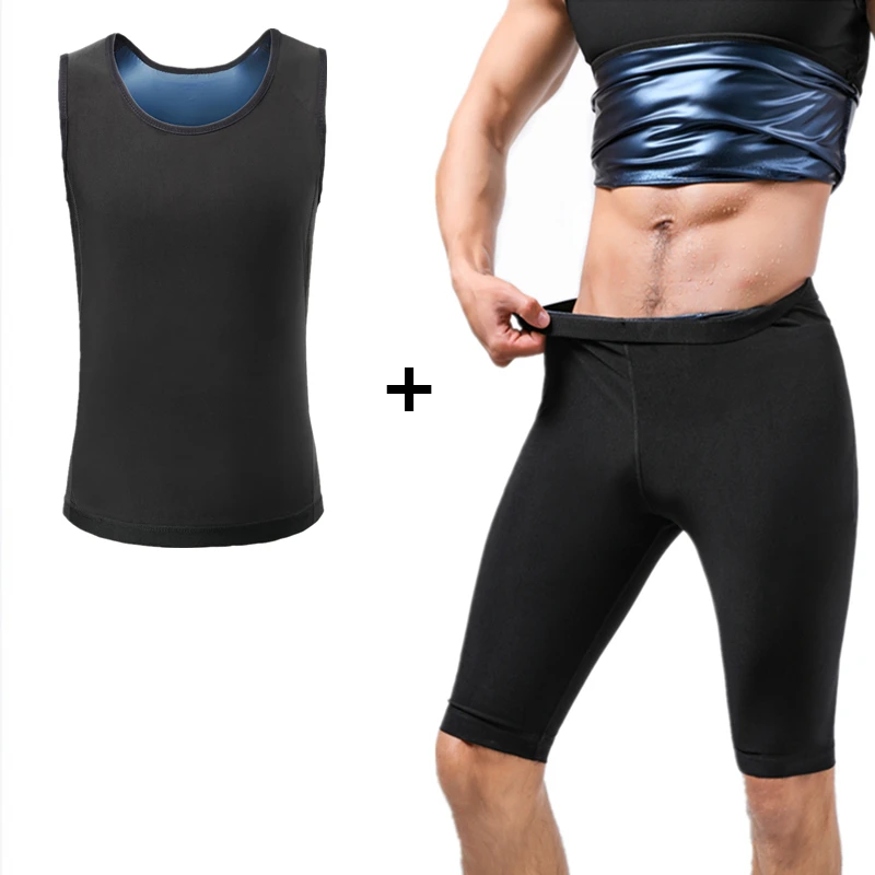 Женские брюки тренировочный жилет для талии горячий пот майка топ леггинсы