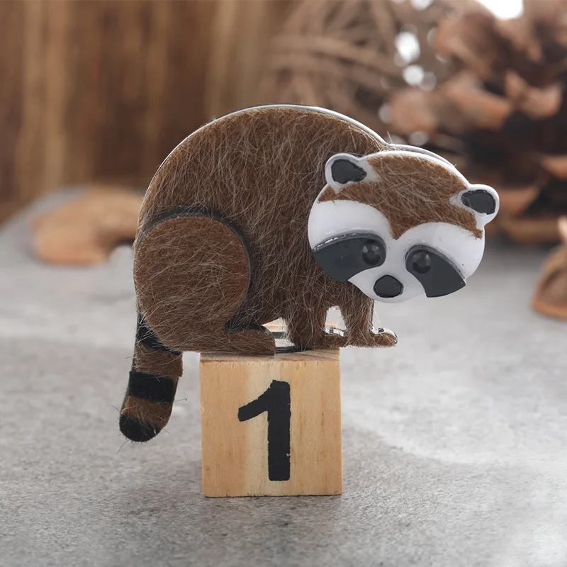 Брошь в виде медведя из енота Blucome металлическая брошь акрила кожи на воротник