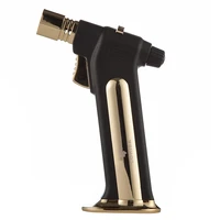 cohiba luxury metal adjustable lighter flame torch jet flame windproof cigar cigarette lighters black with gold trim