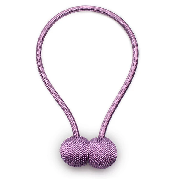 Purple 1 шт., подхваты для штор, крепкие магнитные декоративные шторы с завязками на спине, плетеные веревки, подхваты, держатели для окон, прозрачная драпировка, Декор - Цвет: Purple