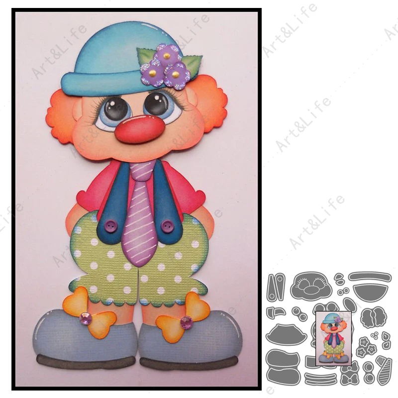 

New Christmas Metal Cutting Dies Scrapbooking Crafts The Gingerbread Man Boy Clown Joker Navidad Stencils Natale Embossing Cutte