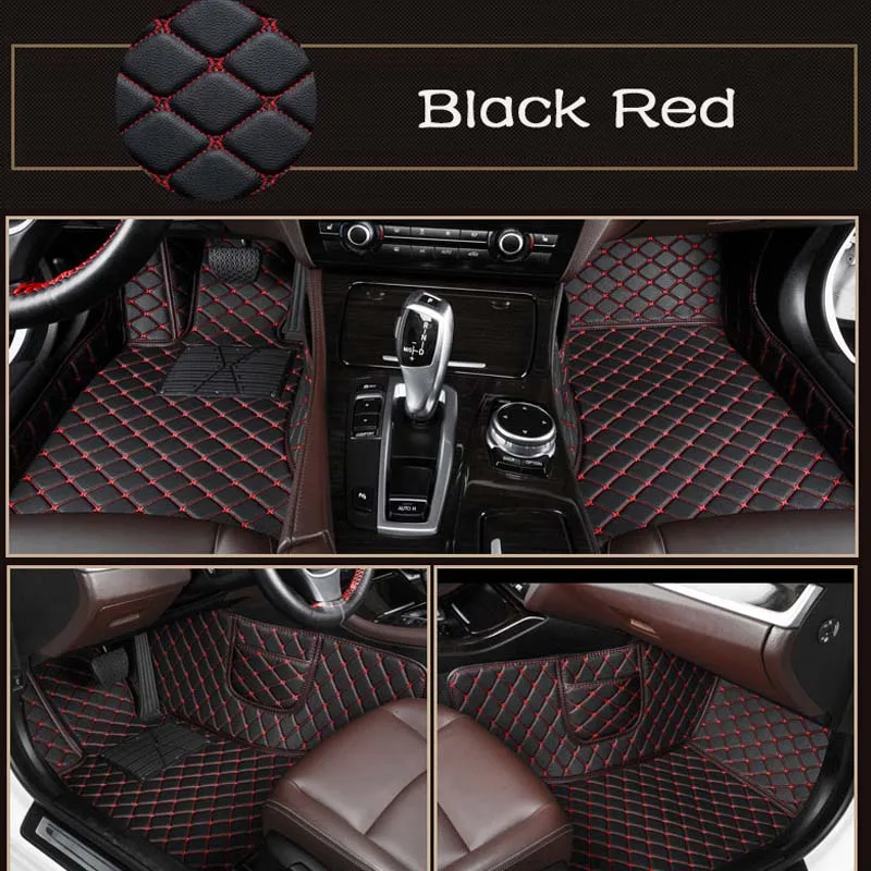 Petrol Black Red Автомобильные коврики авто чехлы на сиденья авто тормозные колодки коврики на приборную панель аксессуары для автомобильных ковриков для Toyota RAV4 RAV-4 регбийные кожанные - Название цвета: Petrol Black Red
