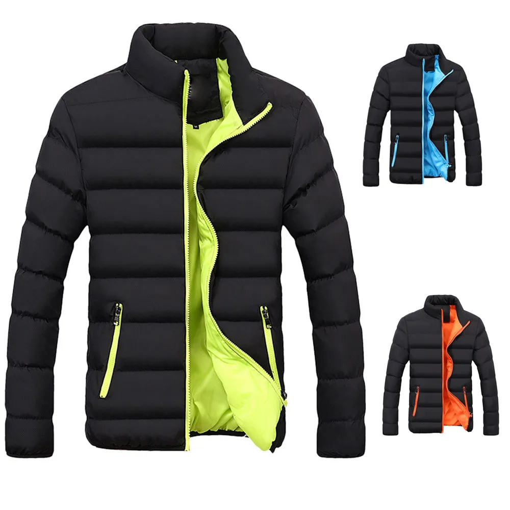 Мужское пальто зимнее теплое приталенное плотное пузырьковое повседневная