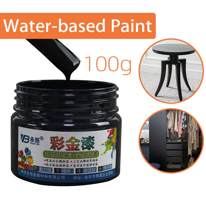 Черная краска на водной основе металлический лак мебель изменение цвета в стенах