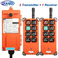 220v 380v 110v 12v 24v industrial remote controller switches hoist crane control lift crane 2 transmitter 1 receiver f21 e1b