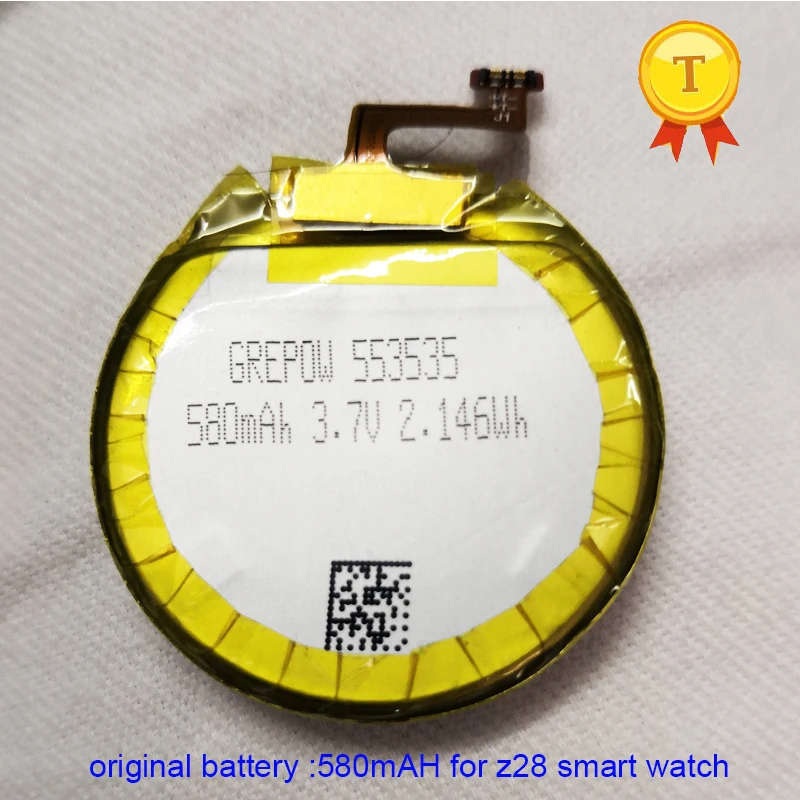 580 мАч емкость для z28 4G LTE смарт часы телефон часы наручные часы saat Замена 3,7 в зарядка часы батарея