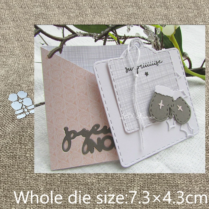 Штампы для резки металла XLDesign высечки зимних перчаток украшения скрапбукинга