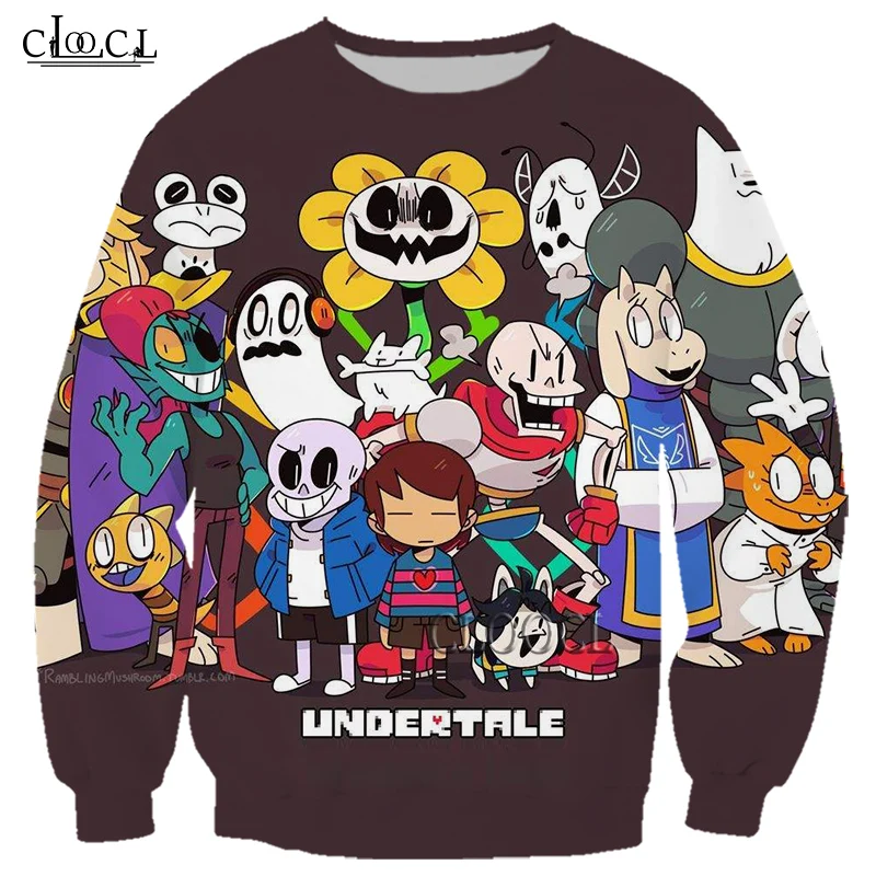HX Newest Popular Game Undertale 3D Print Men Women Sweatshirts Fashion Hip Hop Unisex Casual Harajuku Tops Drop Shipping | Мужская