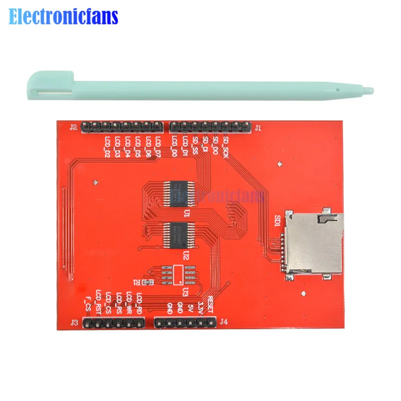 2,4 дюймов TFT ЖК-дисплей Сенсорный экран щит для Arduino UNO R3 Mega2560 ЖК-дисплей модуль 18-bit 262000 разных оттенков Дисплей плата Модуль гибкий кабель