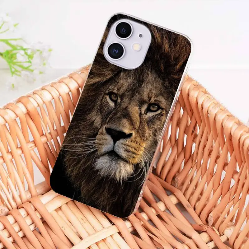 

Animals Cool Lion Phone Case coque fundas for iphone 12 11 PRO MAX X XS XR 5S 6S 7 8 PLUS SE 2020