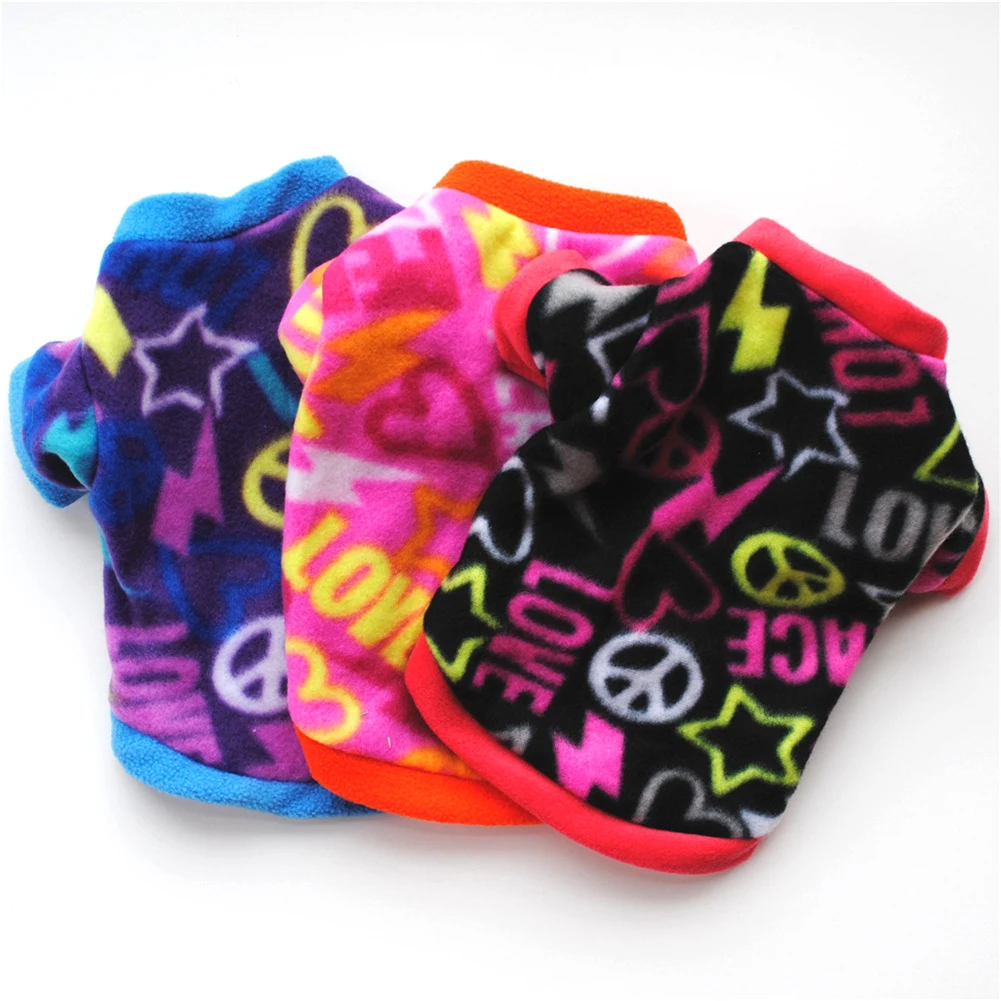 

Одежда для домашних животных, цветной красивый теплый флисовый мягкий свитер, пальто, куртка чихуахуа, шнауцер, бойцовская одежда с щенками