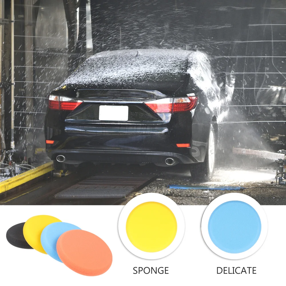 

4pcs Multifunctional Beauty Polishing Sponge Round Cleaning Sponge for Car